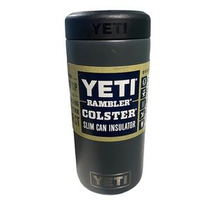 Yeti | RAMBLER® 12 OZ COLSTER® SLIM CAN COOLER | Grey | NEW WITH TAGS